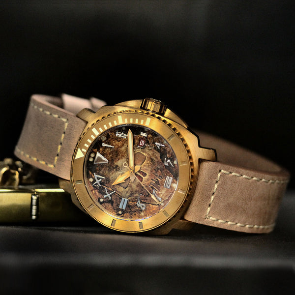 Bronze Blood & Thunder - Etched Skull Dial