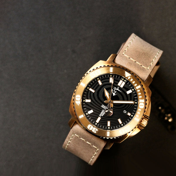 Bronze Crossfire - Black Damasteel Dial