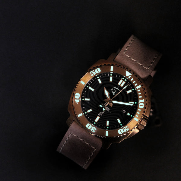 Bronze Crossfire - Black Damasteel Dial