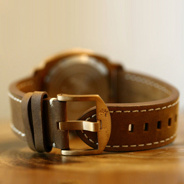 Solid CuSn8 Bronzo Bronze Automatic Sports Watch, high-beat 9015 automatic mechanical movement with sapphire crystal and screw down crown,