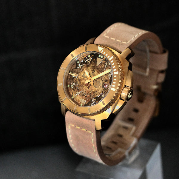 Bronze Blood & Thunder - Etched Skull Dial