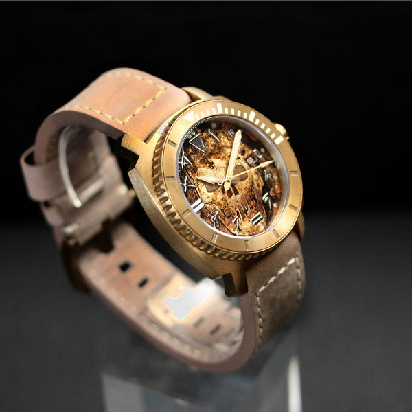 Bronze Blood & Thunder - Etched Skull Dial