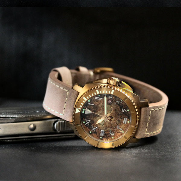 Bronze Blood & Thunder - Etched Skull Dial