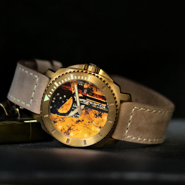 Bronze Blood & Thunder - Punisher Skull Dial, thin-red line