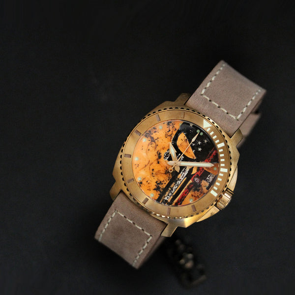 Bronze Blood & Thunder - Punisher Skull Dial, thin-red line