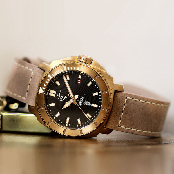 Bronze Crossfire - Black Damasteel Dial
