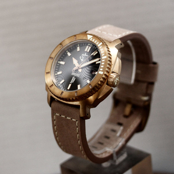 Bronze Crossfire - Black Damasteel Dial