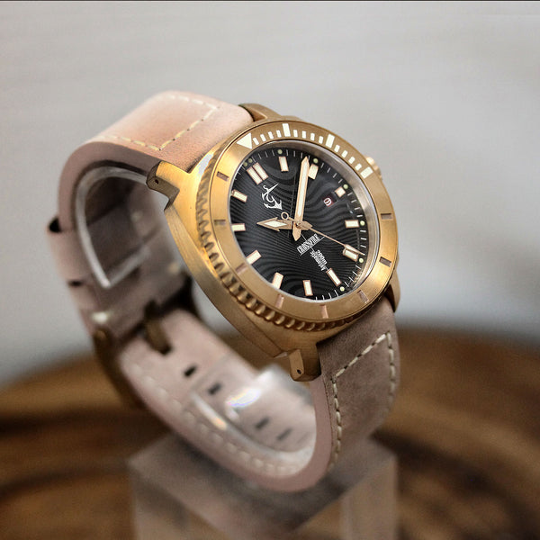 Bronze Crossfire - Black Damasteel Dial