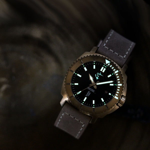 Bronze Crossfire - Black Damasteel Dial
