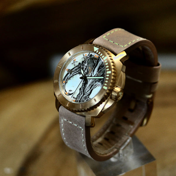 Bronze Blood & Thunder - Mythosaur Skull Dial