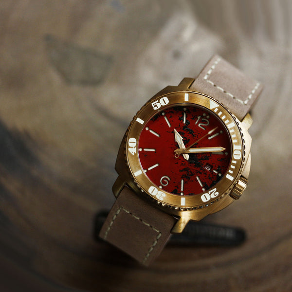 Bronze Crossfire - Red & Black Sandwich Dial