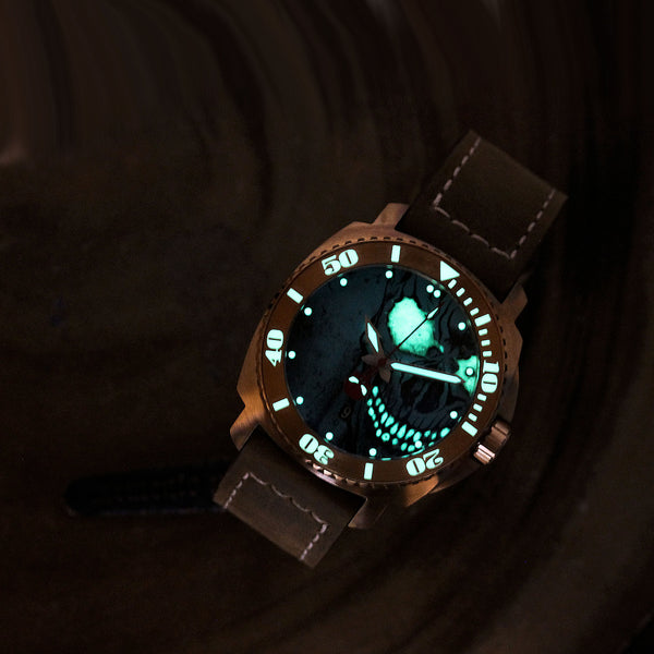 Bronze Blood & Thunder - Blood Punisher Skull Dial