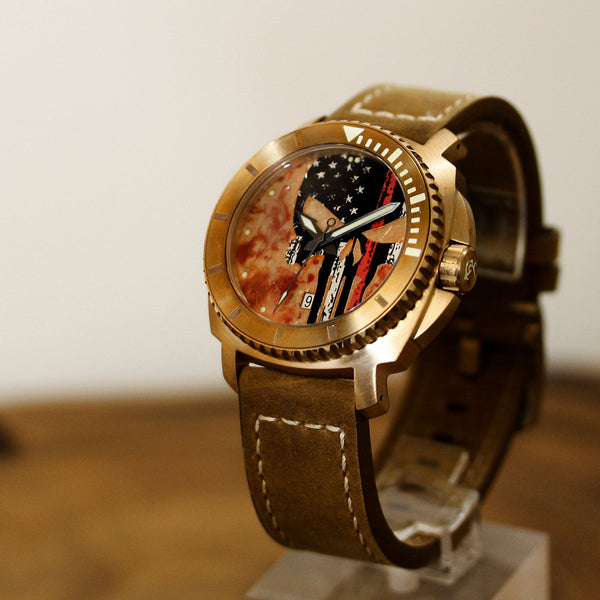 Bronze Blood & Thunder - Blood Punisher Skull Dial