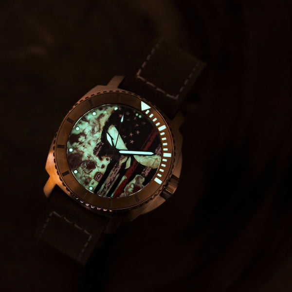 Bronze Blood & Thunder - Blood Punisher Skull Dial