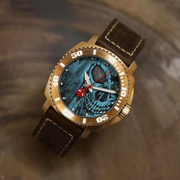 Bronze Crossfire Parts for 9015 - Skull Dial & Hand